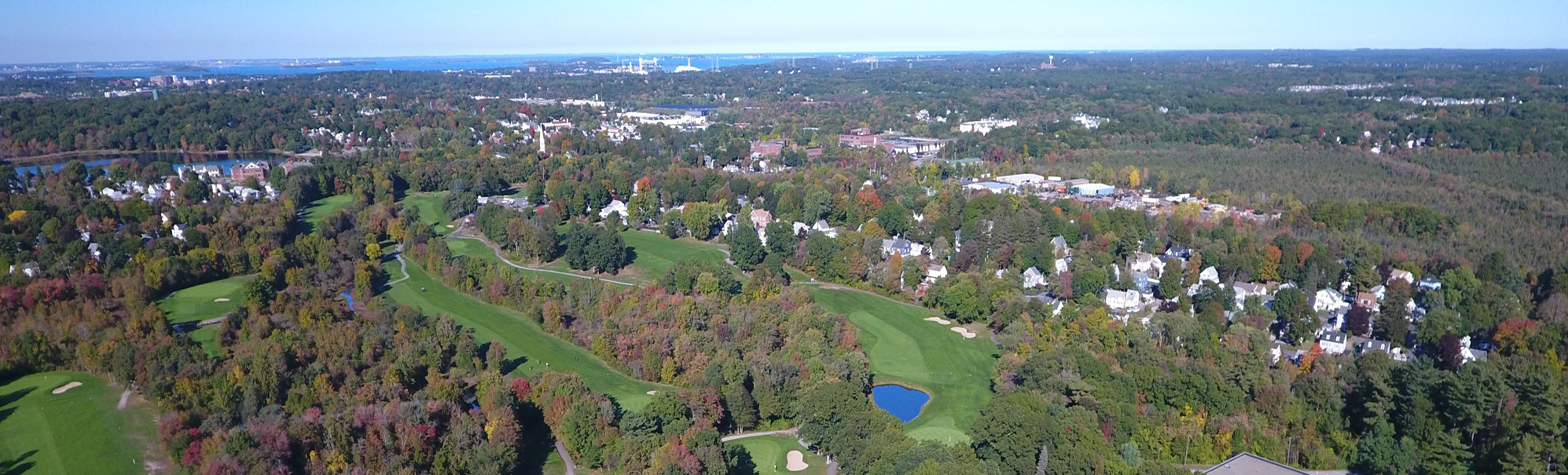 birds eye view of golf course